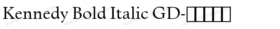 Kennedy Bold Italic GD字体转换